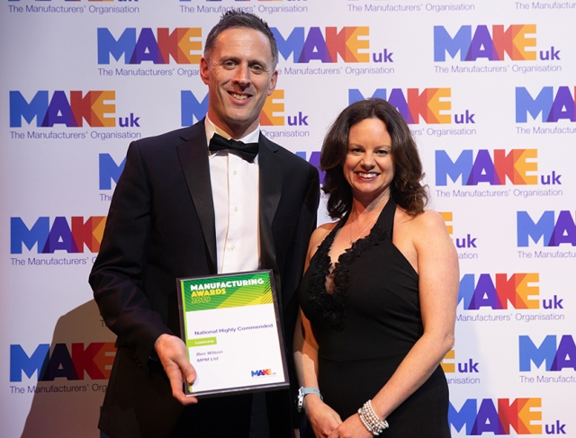 Ben Wilson highly commended at National Manufacturing Awards